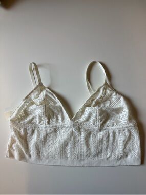 Aerie Lace Bralette in white large NWT